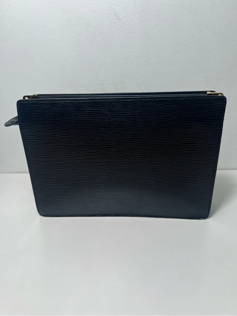 Louis Vuitton Vintage Black Epi Leather Enghien Crossbody Shoulder Clutch Bag